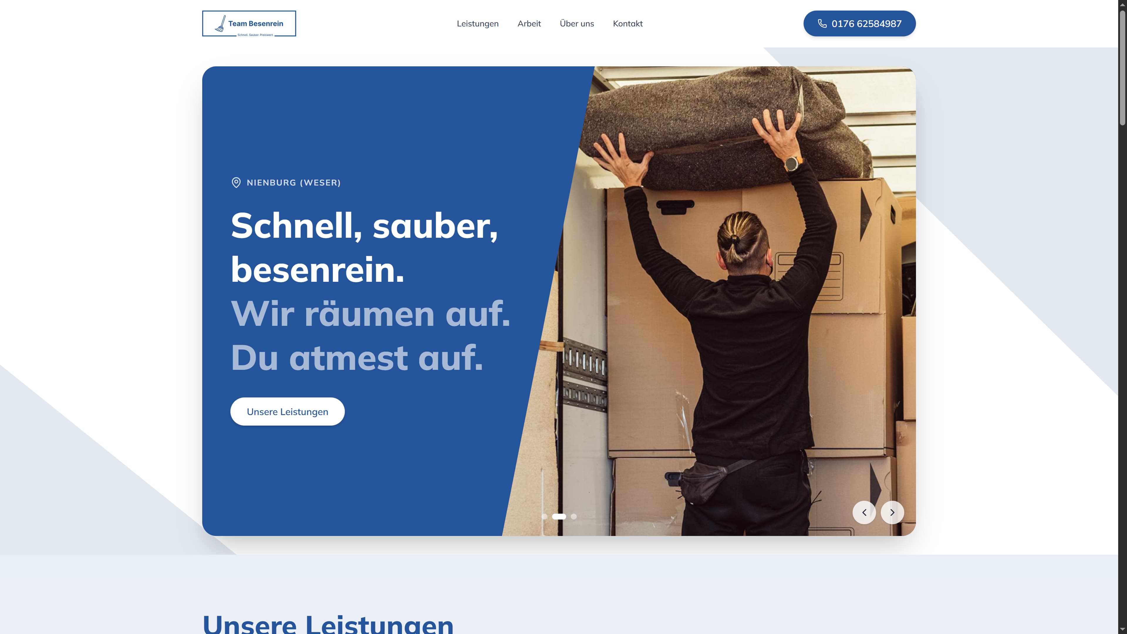 Team Besenrein - Webdesign Referenz aus Nienburg / Mittelweser
